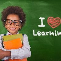 child, student, chalkboard, notebook, school